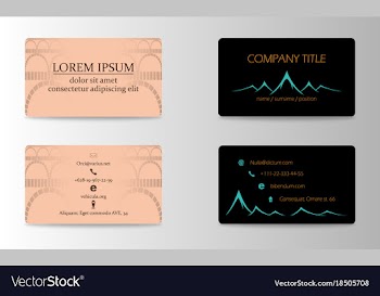 Eps10 abstract elegant business cards templates vector image