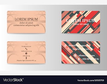 Eps10 abstract elegant business cards templates vector image