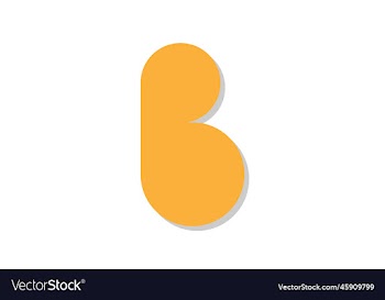 eps10 b letter logo with shadow