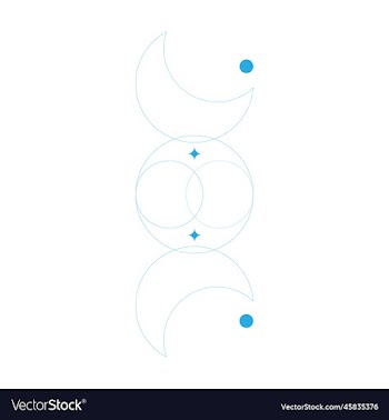 eps10 blue abstract line art of moon