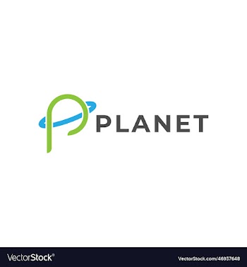 eps10 blue and initial letter p logo