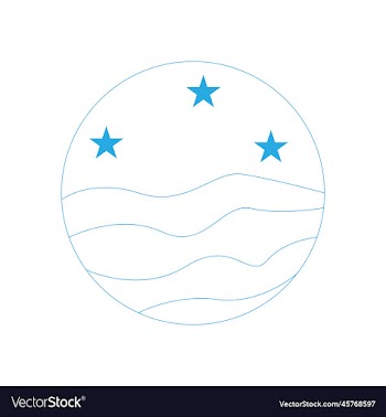 eps10 blue waves of water and stars in sun