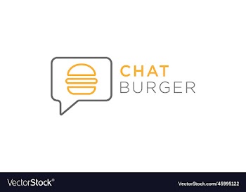 eps10 chat burger logo design template