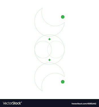 eps10 green abstract line art of moon
