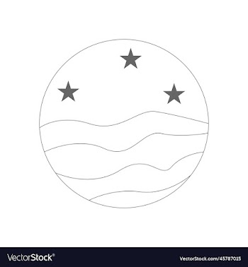 eps10 grey waves of water and stars in sun
