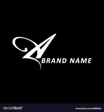 eps10 initial letter a signature logo