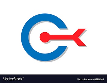 eps10 letter c logo with target logo