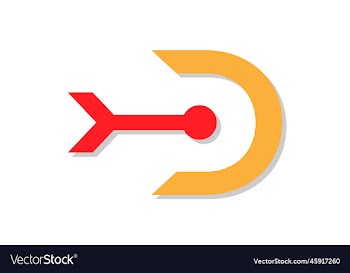 eps10 letter d logo with target logo