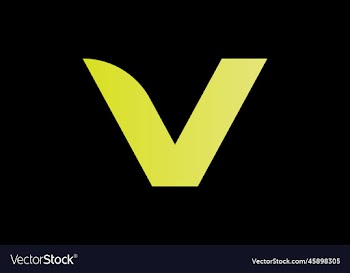 eps10 letter v minimalist art monogram
