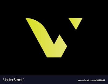 eps10 letter v minimalist art monogram