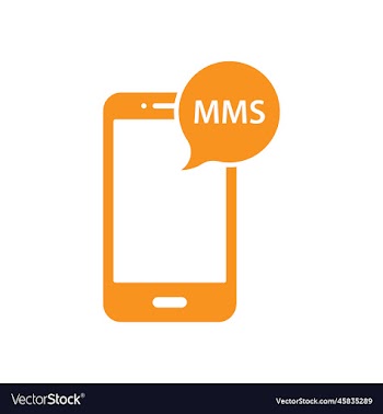 eps10 orange smartphone mms abstract icon