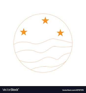 eps10 orange waves of water and stars