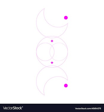 eps10 pink abstract line art of moon
