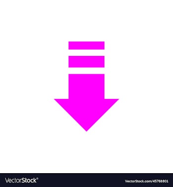 eps10 pink down arrow abstract art icon