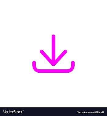 eps10 pink downloading line art