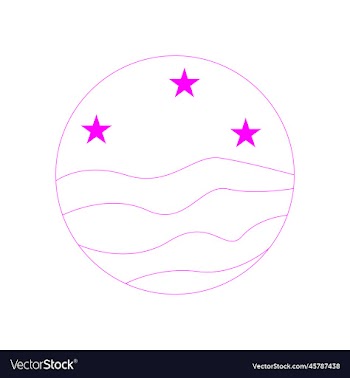 eps10 pink waves of water and stars in sun