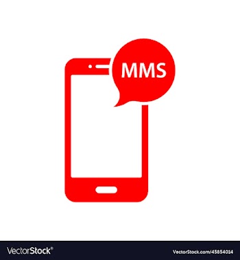 eps10 red smartphone mms abstract icon