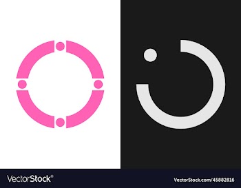 eps10 set of letter o or number 0 minimal