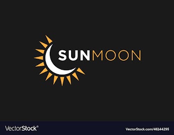 eps10 sun with moon logo design template