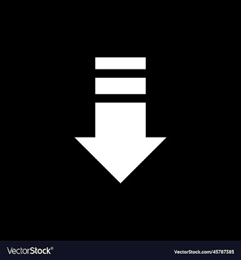 eps10 white down arrow abstract art icon