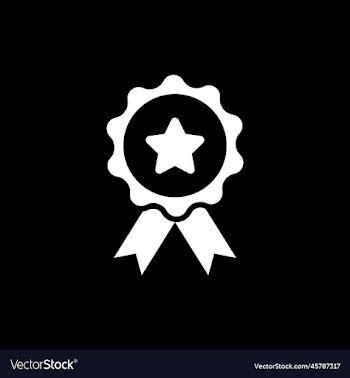 eps10 white prize medal abstract icon