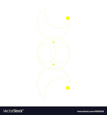 eps10 yellow abstract line art of moon