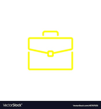 eps10 yellow briefcase abstract line art