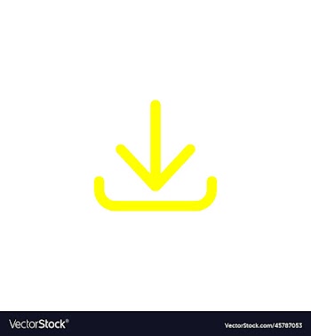 eps10 yellow downloading line art abstract