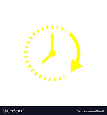 eps10 yellow passage of time abstract icon