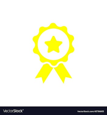 eps10 yellow prize medal abstract icon