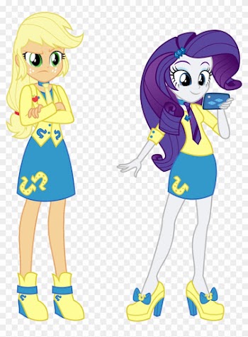 Eqg Applejack And Rarity In Chs Uniform By Osipush - Mlp Equestria Girls Canterlot High Uniform