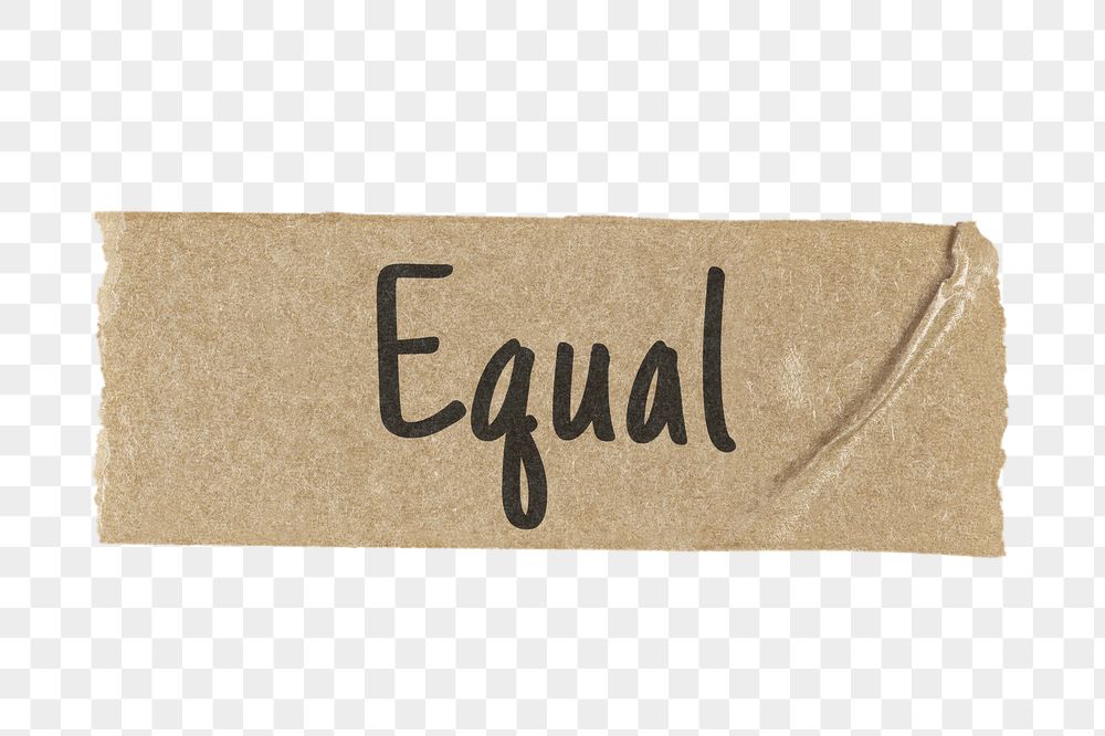 Equal png typography washi tape | Free PNG - rawpixel
