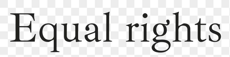 Equal rights word png, simple | Free PNG - rawpixel