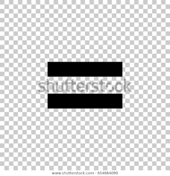 Equal Sign Isolated On Transparent Background Stock Vector ...