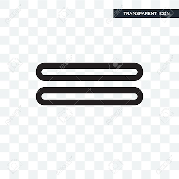 Equal Vector Icon Isolated On Transparent Background, Equal Logo ...