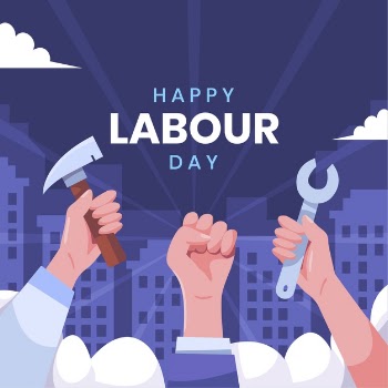 Equality and unity labour day for workers Free Vector