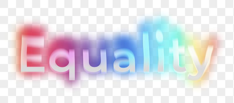 Equality png word sticker, neon | Free PNG - rawpixel