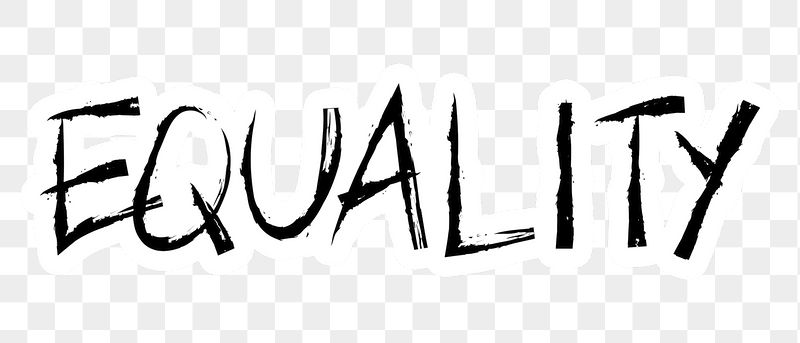Equality png word sticker typography, | Free PNG - rawpixel