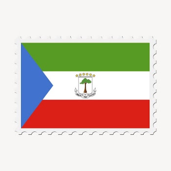 Equatorial Guinea flag clipart, postage | Free Vector - rawpixel