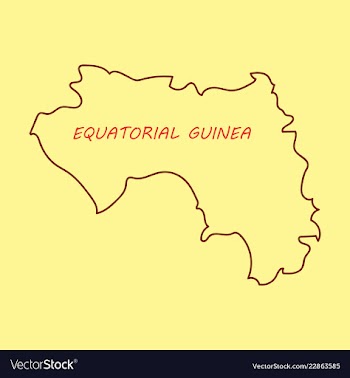 Equatorial guinea map and flag in white background vector image