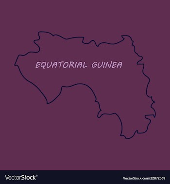 Equatorial guinea map and flag in white background vector image