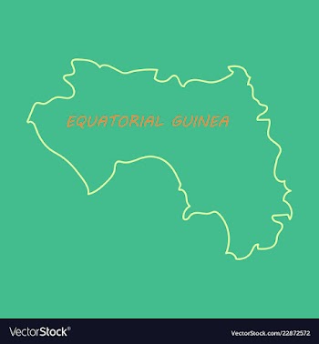 Equatorial guinea map and flag in white background vector image