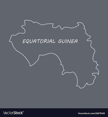 Equatorial guinea map and flag in white background vector image