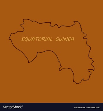 Equatorial guinea map and flag in white background vector image
