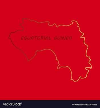 Equatorial guinea map and flag in white background vector image