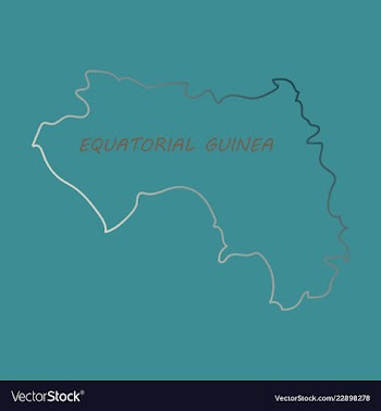 Equatorial guinea map and flag in white background vector image