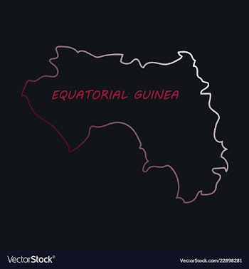 Equatorial guinea map and flag in white background vector image