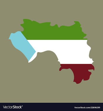 Equatorial guinea map and flag in white background vector image
