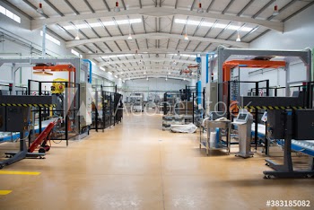 Equipment in manufacturing warehouse