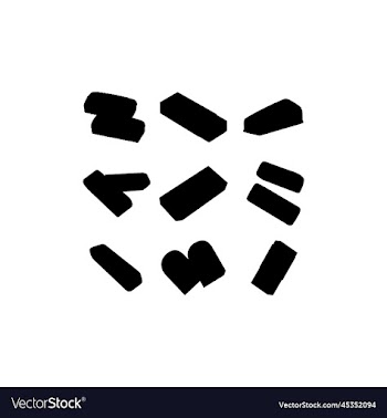 eraser collection set silhouette design